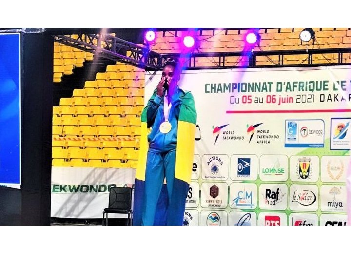 Dakar 2021 : La Gabonaise Urgence Mouega championne d'Afrique de taekwondo des -73 kg !