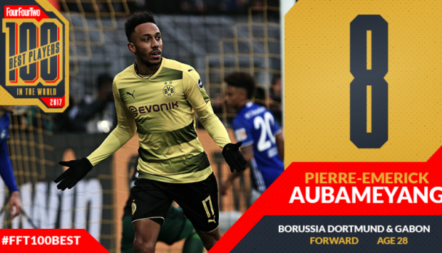 Aubameyang classé 8e meilleur footballeur du monde !